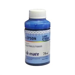 Чернила для Epson T0825/T0815/T0805 (St Photo R270/390/RX590/T50/P50) (70мл) light cyan,  Ink-Mate, (EIM-290C) 33992 - фото 20160