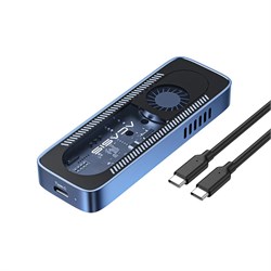 Внешний корпус для M.2 PCIe NVMe SSD ACASIS EC-6608Air (Al, серый, Type-C, USB 3.2 Gen 2x1 10Gbps, silent fan) 37978 - фото 20213