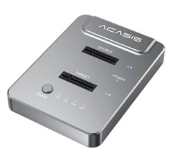 Док-станция для 2 x M.2 NVME SSD ACASIS EC-6605 (Al, серый, режим Offline Cloner, USB-A + Type-C, б/п 5V4A) 37989 - фото 20252