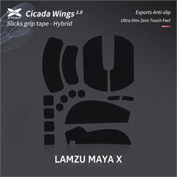 Противоскользящие наклейки на мышь X-raypad Cicada Wings V2 для LAMZU MAYA X, чёрные 38450 - фото 20495