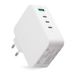 Адаптер питания TopOn TOP-GaN 130W (1xUSB+3xUSB-C, PD, PPS, USB QC) белый 38799 - фото 21050