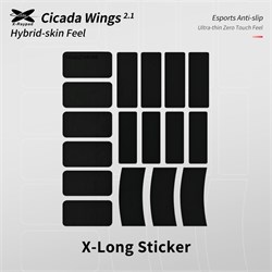 Противоскользящие наклейки на мышь X-raypad Cicada Wings V2 Universal Pre-cut X-Long Sticker, 17 накл., PORON®, чёрные 38835 - фото 21096