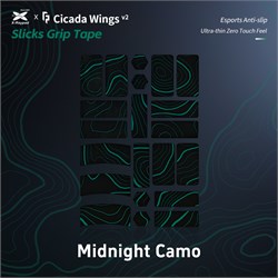 Противоскользящие наклейки на мышь X-raypad Cicada Wings V2 Universal Pre-cut Midnight Camo, 21 накл., PORON® 38836 - фото 21099