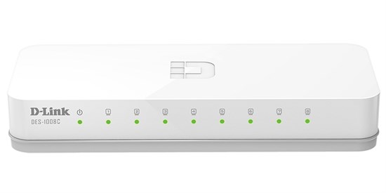 E-net Switch 8 port D-Link DES-1008C/A1B/B1A (8 UTP) 10/100 Mbps 24932 - фото 6275