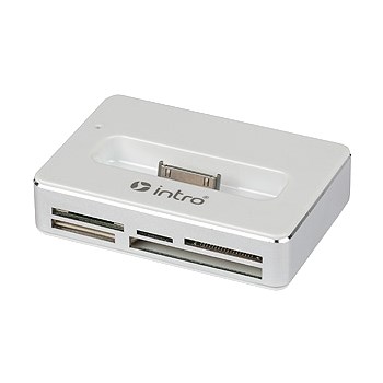 Card Reader USB 2.0 Intro HR514 (CF/SD/microSD/MS/M2/XD) белый + USB Hub 2port активный + док-станция для iPhone 30pin 31289 - фото 7576