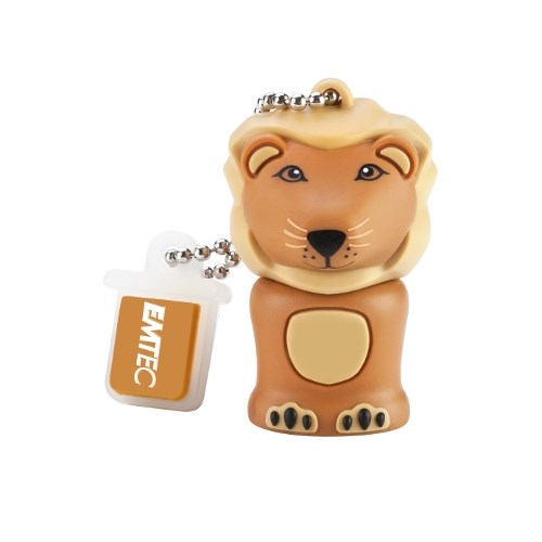 USB 2.0 Flash Drive 4GB Emtec Safari M325, Фигурка Lion (лев) 28065 - фото 7672