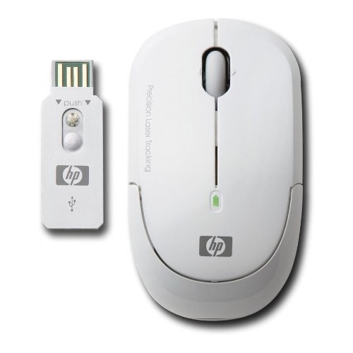Мышь беспров. HP Wireless Laser Mini Mouse, White, USB (KM407AA) 21562 - фото 8038