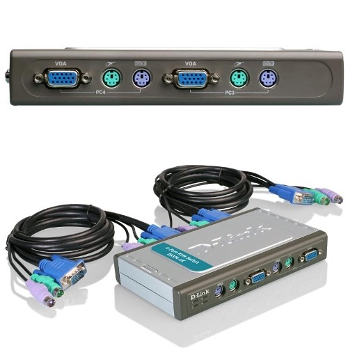 KVM-переключатель D-Link DKVM-4K PS/2/VGA на 4 компьютера (2 кабеля 1.8м в комплекте) 17344 - фото 8250