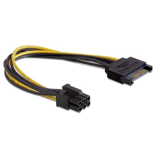 Переходник питания для видеокарт SATA -> 6pin PCI-E 32724 - фото 9995