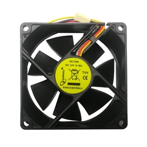 Вентилятор Gembird 80x80x25мм, питание 3-pin, на подшипнике (FANCASE/BALL) 6030