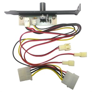 Регулятор скорости на 3 вентилятора (Molex 4-pin -- 3x3pin, на зад. стенку) 32714