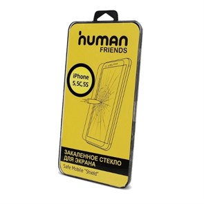 Стекло защитное для iPhone 5 5s 5c (на переднюю панель) Human Friends Safe Mobile Shield 5 31648