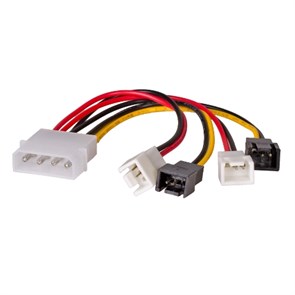 Переходник питания Molex 4-pin (m) - 2x3-pin 12V + 2x3-pin 5V (AK-CA-34) 32852