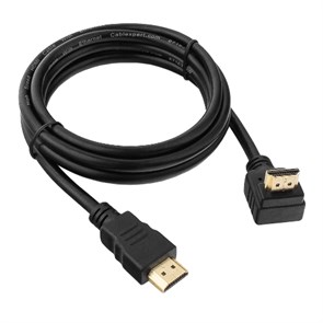 Кабель HDMI19M - HDMI19M угл. разъём, 1.4b Cablexpert, зол.конт., экран, 1.8м 23228