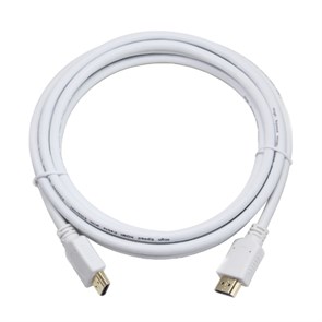 Кабель HDMI19M - HDMI19M 2.0 Cablexpert, зол.конт., экран, 1.0м, белый 29427