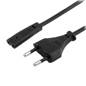 Кабель питания для бытовой техники, 2-pin 0.5 м (вилка CEE 7/16 - вилка C7 IEC) 29648
