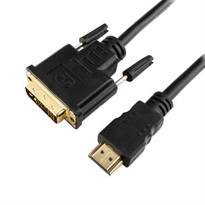 Кабель HDMI19M - DVI19M High Speed, зол.конт., экран, 3м 16147