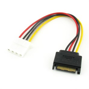 Переходник питания SATA 15-pin (m) -> Molex 4-pin (f) 31758