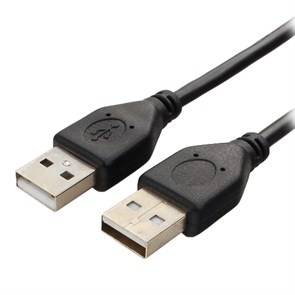 Кабель USB тип A-A 1.8м (для устройств с разъёмом типа A) Cablexpert, экран, черный 32537