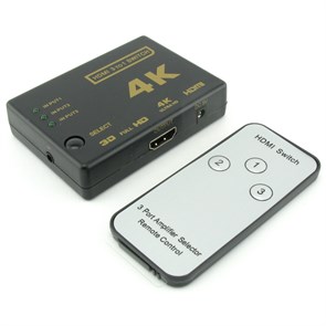 Переключатель HDMI, 3входа-1выход, ПДУ (30758) 30758