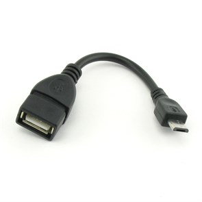Переходник Micro USB тип B (5pin M) -> USB A (4-pin F) (OTG-кабель) 27422