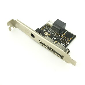 Кабель (планка) 2xeSATA+ разъем питания DC+12V/3A (подключение eSATA к внутренним SATA) (BS2D-V1T-02Z1D) 23331