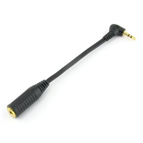 Переходник jack 2.5 мм (M) угловой -->  jack 3.5 мм (F) Luxmann, длина 0.1м <441-021-1> 21903