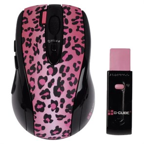 Мышь беспров. A4Tech G-Cube Lux Leopard, розовая, USB (G4L-70PF) 25032