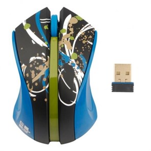 Мышь беспров. A4Tech G-Cube Paint Splash - Teal, 1000dpi, мини-пр., USB (G9PS-310T) 24691
