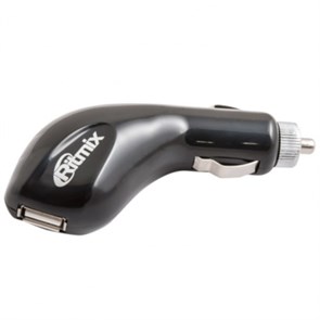 Зарядное устройство а/м 12V -> USB 5V Ritmix RM-002 1000mA, черный 25714