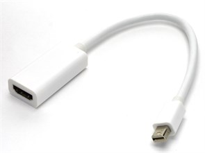 Переходник-конвертер Mini DisplayPort (M) -> HDMI (F) 0.1м, белый 24959