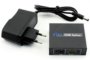 Разветвитель HDMI HD19F/2x19F, 1вход-2выхода, 1080p, 3D, блок питания (30480) 30480