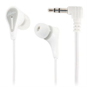 Ritmix RH-012 White (внутриканальные, 20Гц-20кГц, 32Ом, 104 дБ/мВт, 3.5мм, кабель 1,2 м) 33211