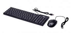 Клавиатура+мышь Ritmix RKC-010, черные, USB 33202