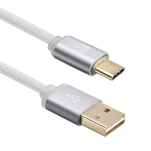 Кабель USB A --> Type-C (M) 1.0м (USB 2.0) ACD-Smart, TPE, 2-ст. конн., инд. заряда, серый (ACD-U915-C2A) 33258