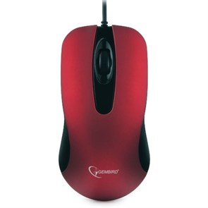 Мышь Gembird MOP-400-R, красная, бесшумный клик, USB, 1000dpi 33220