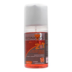 Набор для ЖК-экранов Konoos KT-200DUO (спрей 200мл+салфетка) с силиконом, двухкомпонентный 33239