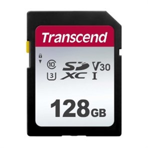 SD Memory Card SDXC 128GB сlass10 UHS-I U3 V30 Transcend (TS128GSDC300S) 33581