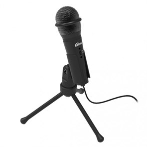 Микрофон Ritmix RDM-120 на штативе-подставке, черный, 50-16000Гц, -30±3 дБ/1кГц, кабель 1.8м 33600