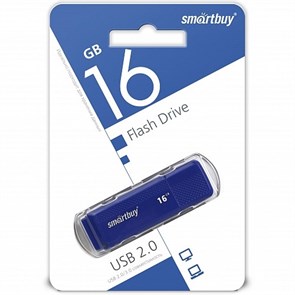 USB 2.0 Flash Drive 16GB SmartBuy Dock, синий 33803