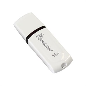 USB 2.0 Flash Drive 16GB SmartBuy Paean, белый 33804