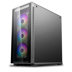 ATX Deepcool MATREXX 70 ADD-RGB 3F Black зак. стекло, 3x120ARGB+1x120[7x120/6x140], 2xUSB3.0+2.0, GPU<380мм CPU<170мм БП<200мм 33878
