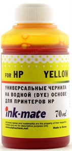 Чернила для HP универсальные Yellow [Dye] (70мл) Ink-Mate HIMB-UY 30607