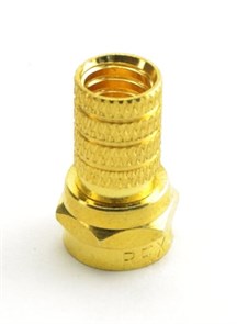 Разьем <F> для кабеля RG-6, металл, Gold 33472