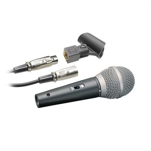 Микрофон динамический Audio-Technica ATR1500 чёрный, 60Гц-15кГц, 500Ом, -57 дБ, кабель 5м 34518