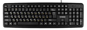 Клавиатура Гарнизон GK-100XL, кабель 2 м, USB, черная 34666