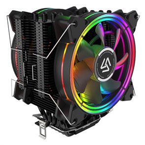 Кулер Alseye H120D (2x120 PWM 15RGB leds, 800-2000 RPM, 518г, для S.2011/115X/AMD/AM4) 34720