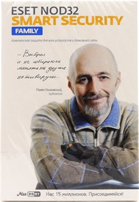 Антивирус Eset NOD32 Smart Security Family на 3 устройства (1год или продление 20 мес.) 33117