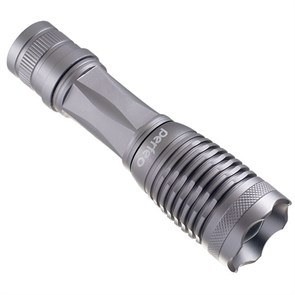 Фонарь PERFEO LT-034-A 1200lm, CREE T6, 5 режимов, zoom, з/у+ акк. 18650, серебристый 34365