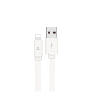 Кабель USB A --> Lightning 8pin (m) 1.0м для Apple, hoco X5, белый 34905